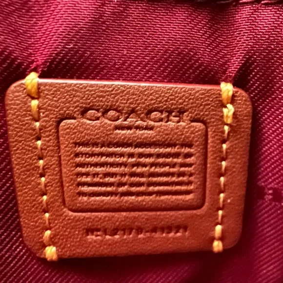🏇🏼[COACH] Signature Canvas Colorblock Leather Zip Top Kitt Messenger Crossbody - Picture 7 of 9